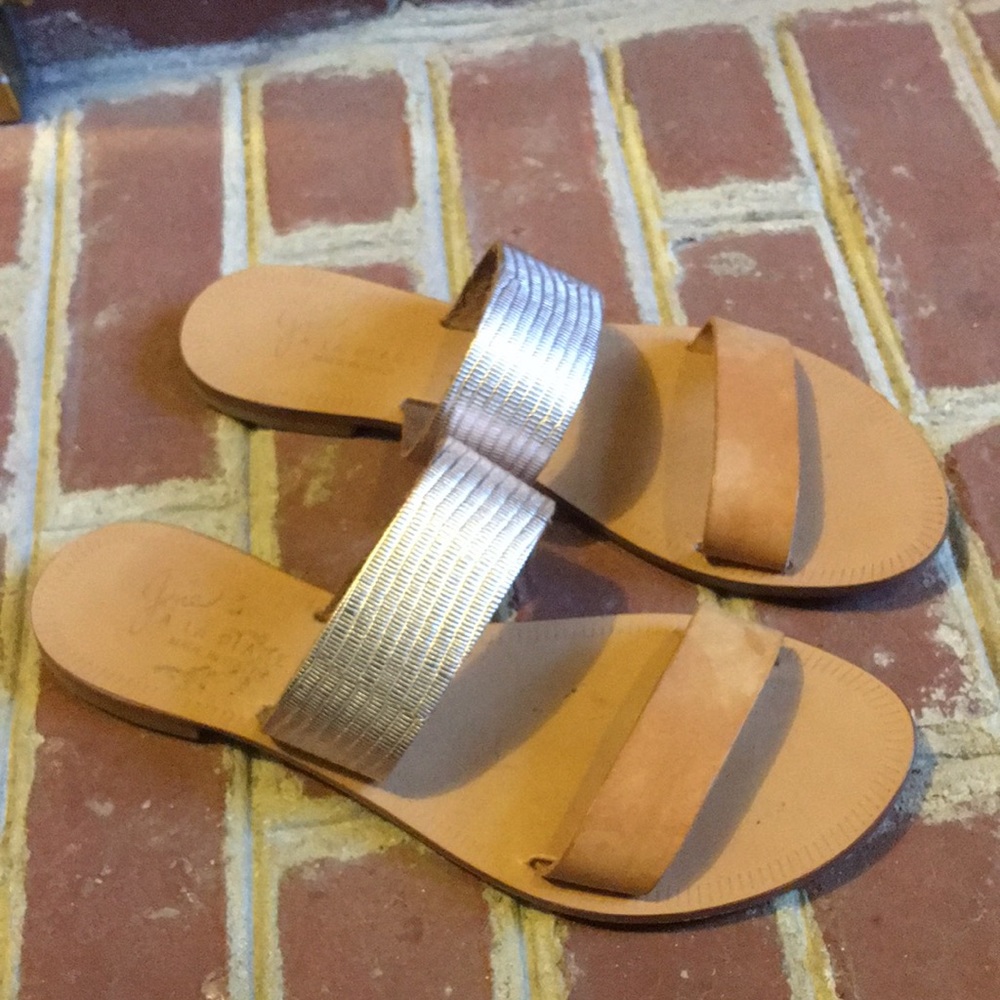 Joie leather and metallic Sable Sandal